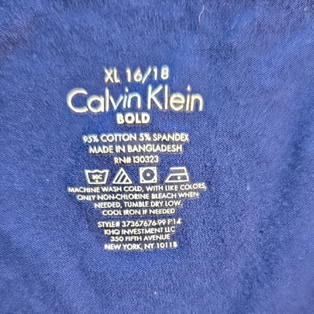 Calvin Klein Blue Low-Rise Briefs with Elastic Waistband - Picture 2 of 5
